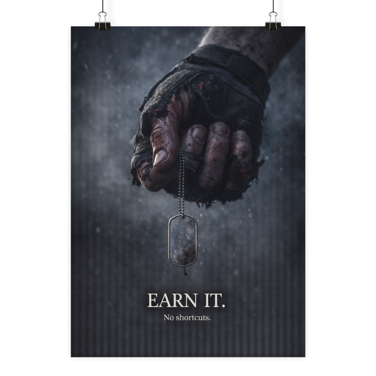 Earn it. - Poster Din A1 (hoch) als Airsoft Poster im DIN-Format