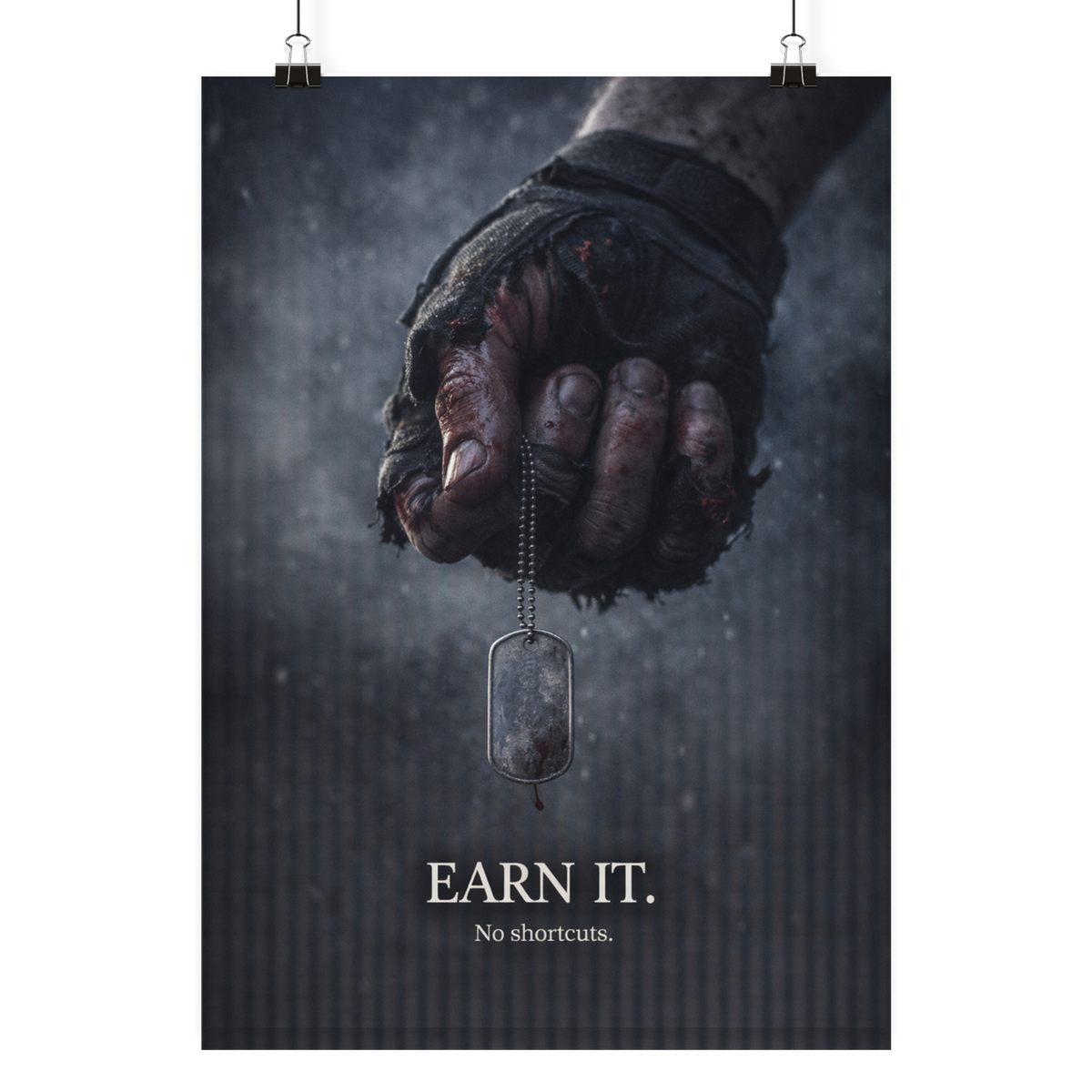 Earn it. - Poster Din A3 (hoch) als Airsoft Poster im DIN-Format