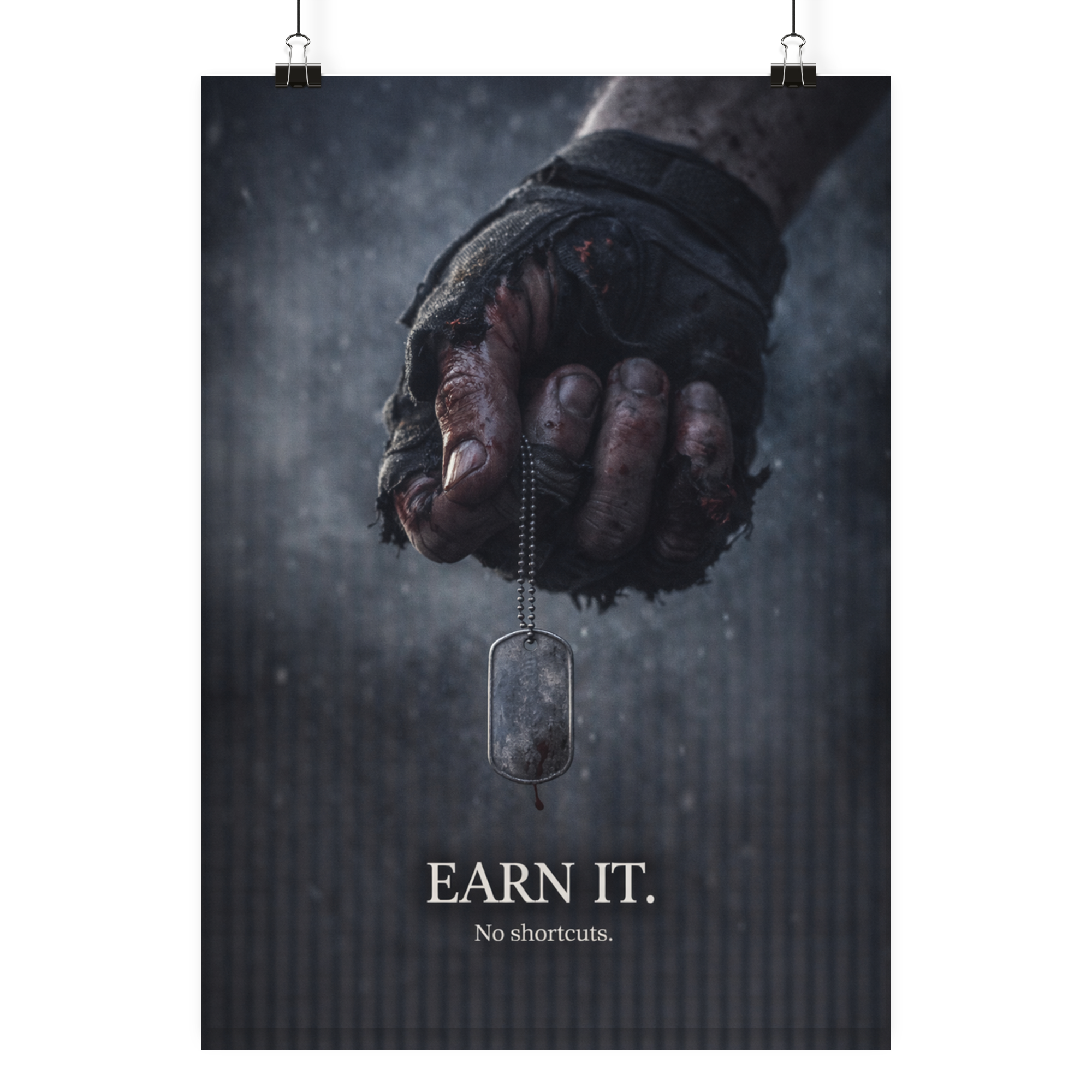 Earn it. - Poster Din A4 (hoch) als Airsoft Poster im DIN-Format