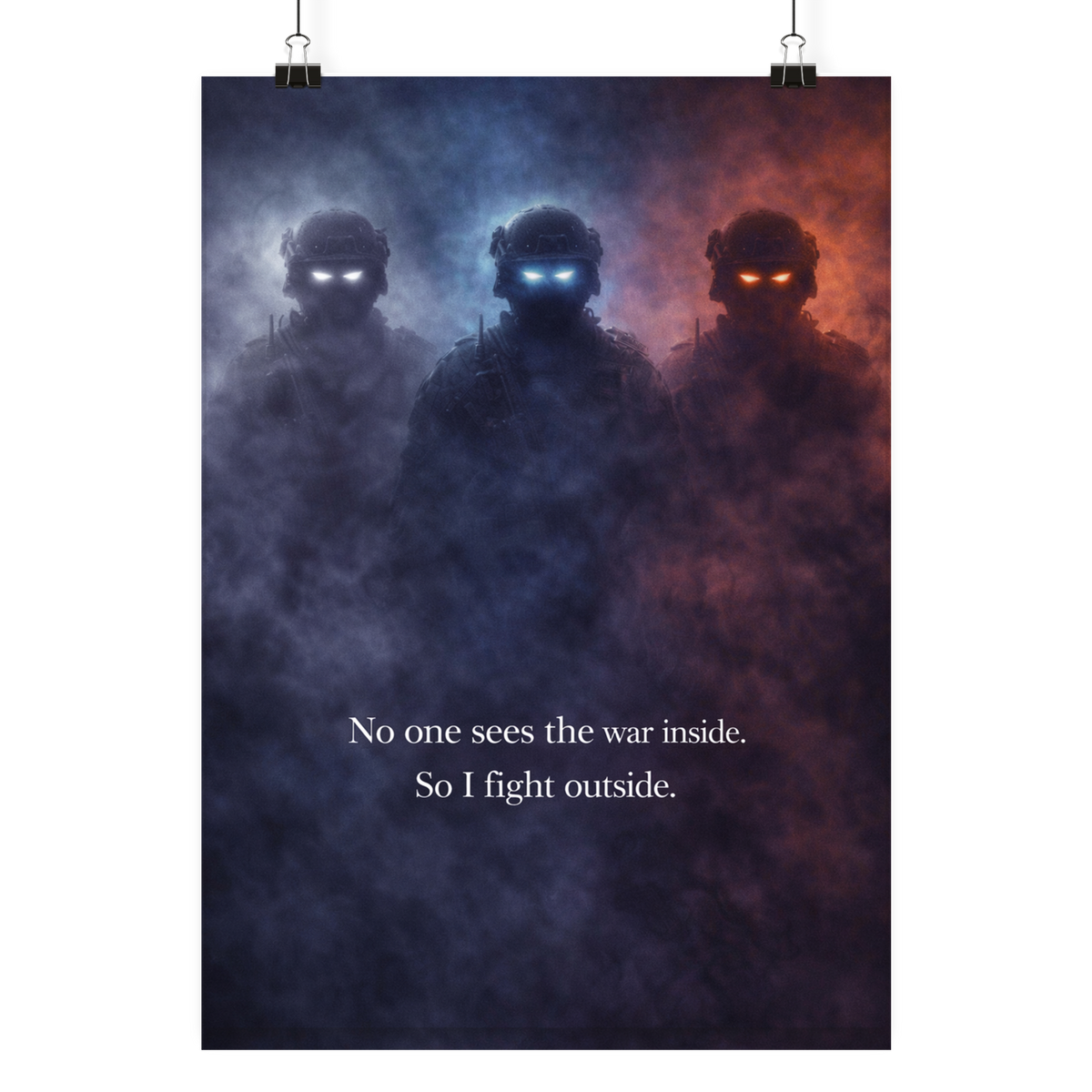 Fight outside. - Poster Din A4 (hoch) als Airsoft Poster im DIN-Format
