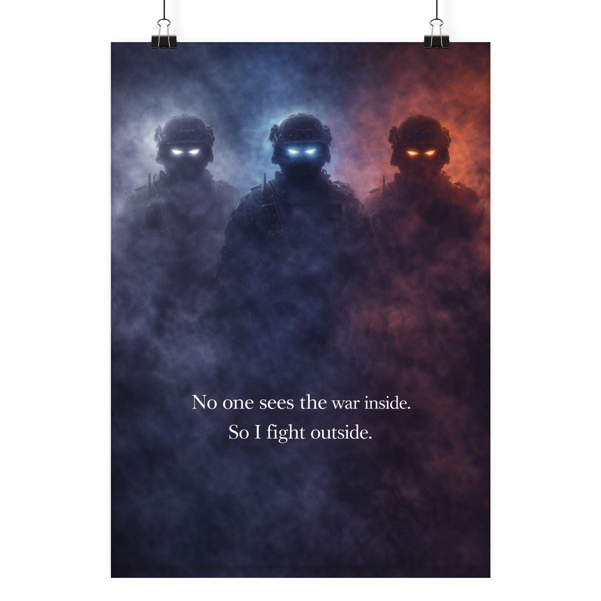 Fight outside. - Poster Din A4 (hoch) als Airsoft Poster im DIN-Format