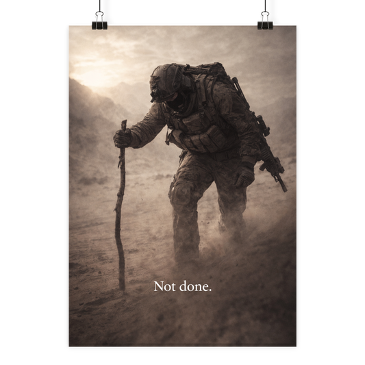 Not done. - Poster Din A1 (hoch)