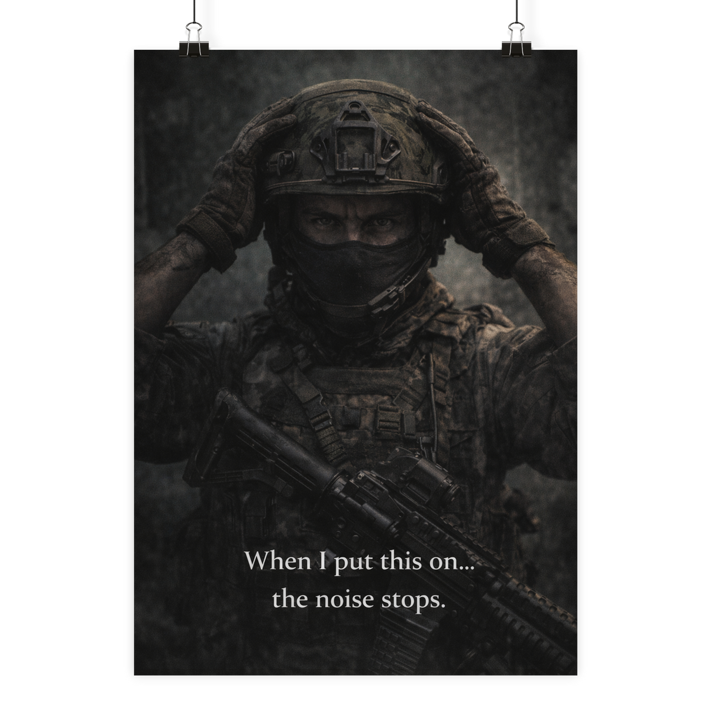 The noise stops. - Poster Din A2 (hoch)