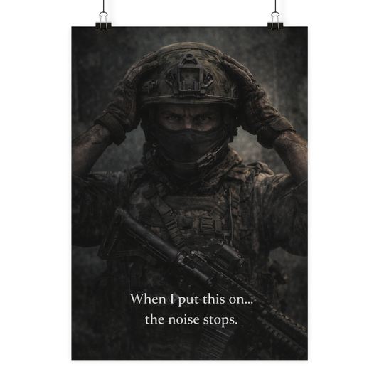 The noise stops. - Poster Din A2 (hoch)