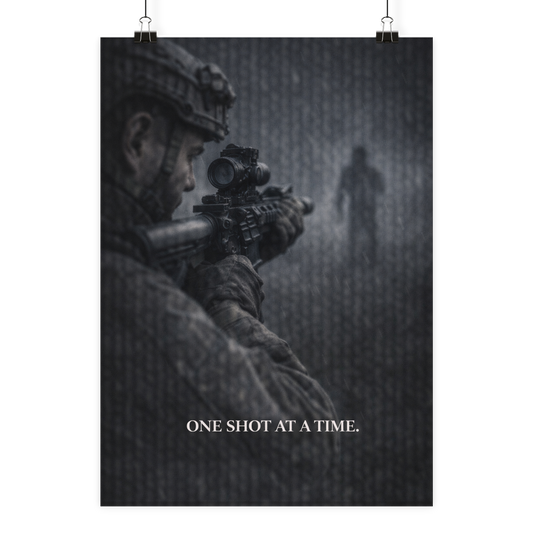 One shot at a Time - Poster Din A2 (hoch)