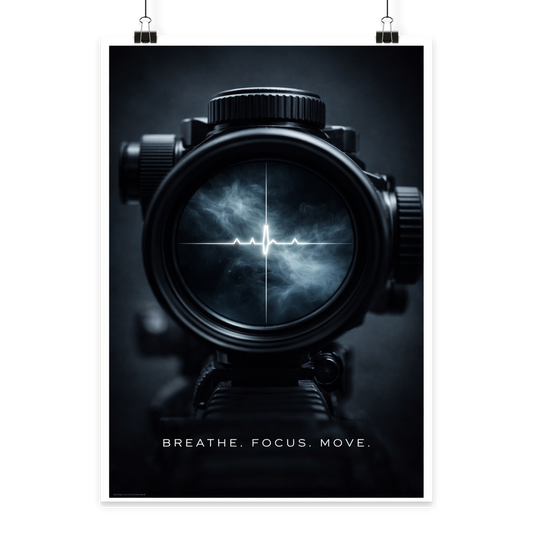 Breathe. Focus. Move, - Poster Din A2 (hoch)
