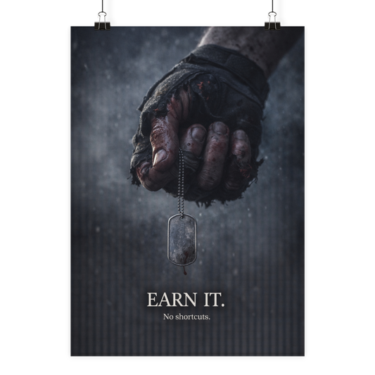 Earn it. - Poster Din A2 (hoch)