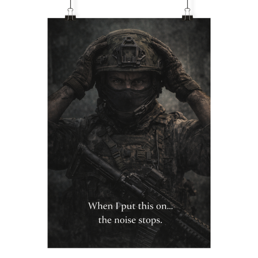 The noise stops. - Poster Din A3 (hoch)