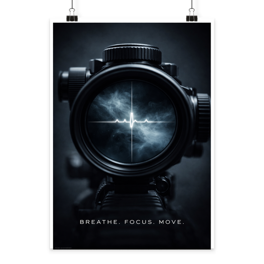 Breathe. Focus. Move, - Poster Din A3 (hoch)