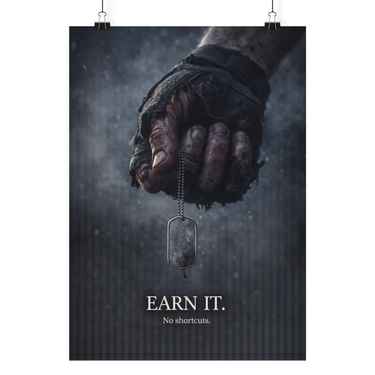 Earn it. - Poster Din A3 (hoch)