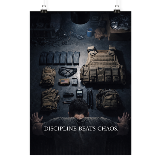 Discipline beats Chaos. - Poster Din A3 (hoch)