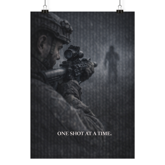 One shot at a Time - Poster Din A4 (hoch)