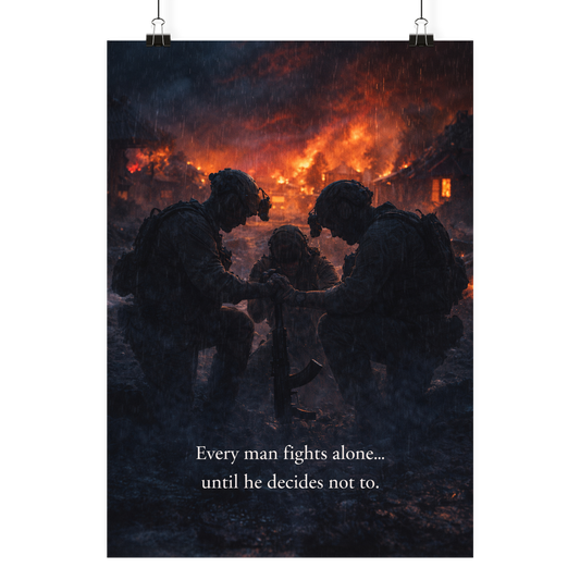 Fight alone until you decide to not to - Poster Din A4 (hoch)