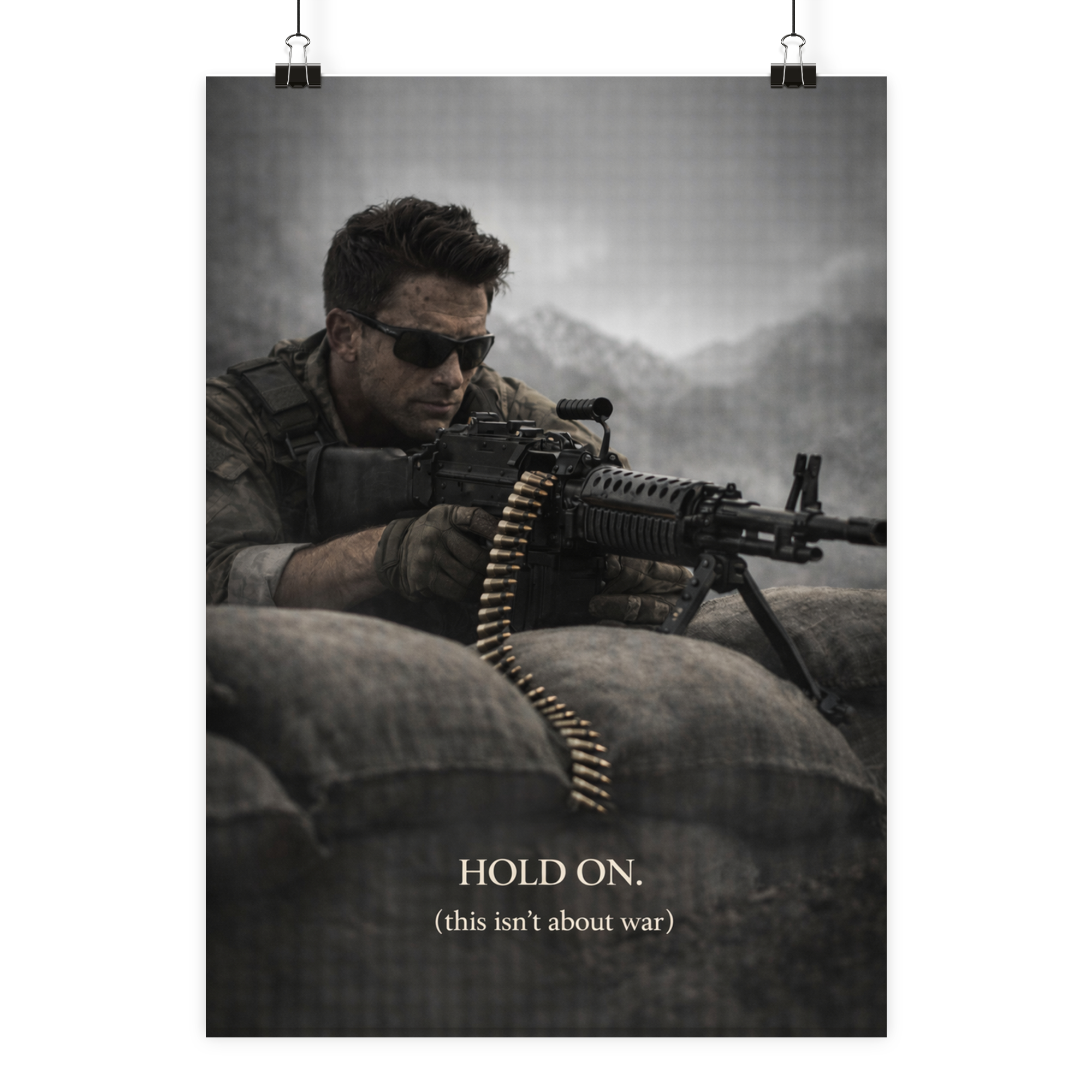 Hold on. - Poster Din A2 (hoch) als Airsoft Poster im DIN-Format