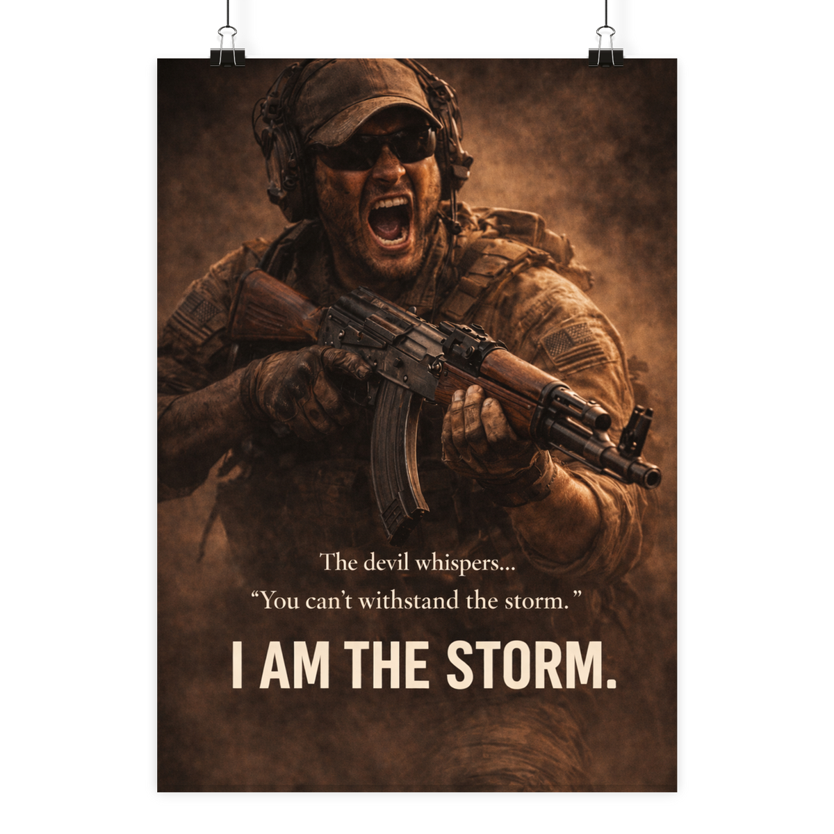 I am the Storm. - Poster Din A2 (hoch) als Airsoft Poster im DIN-Format