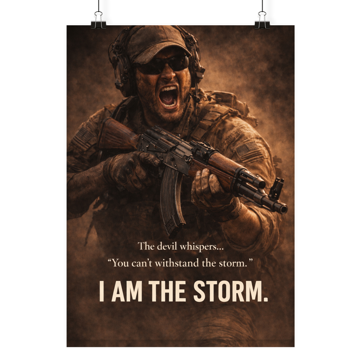 I am the Storm. - Poster Din A3 (hoch) als Airsoft Poster im DIN-Format