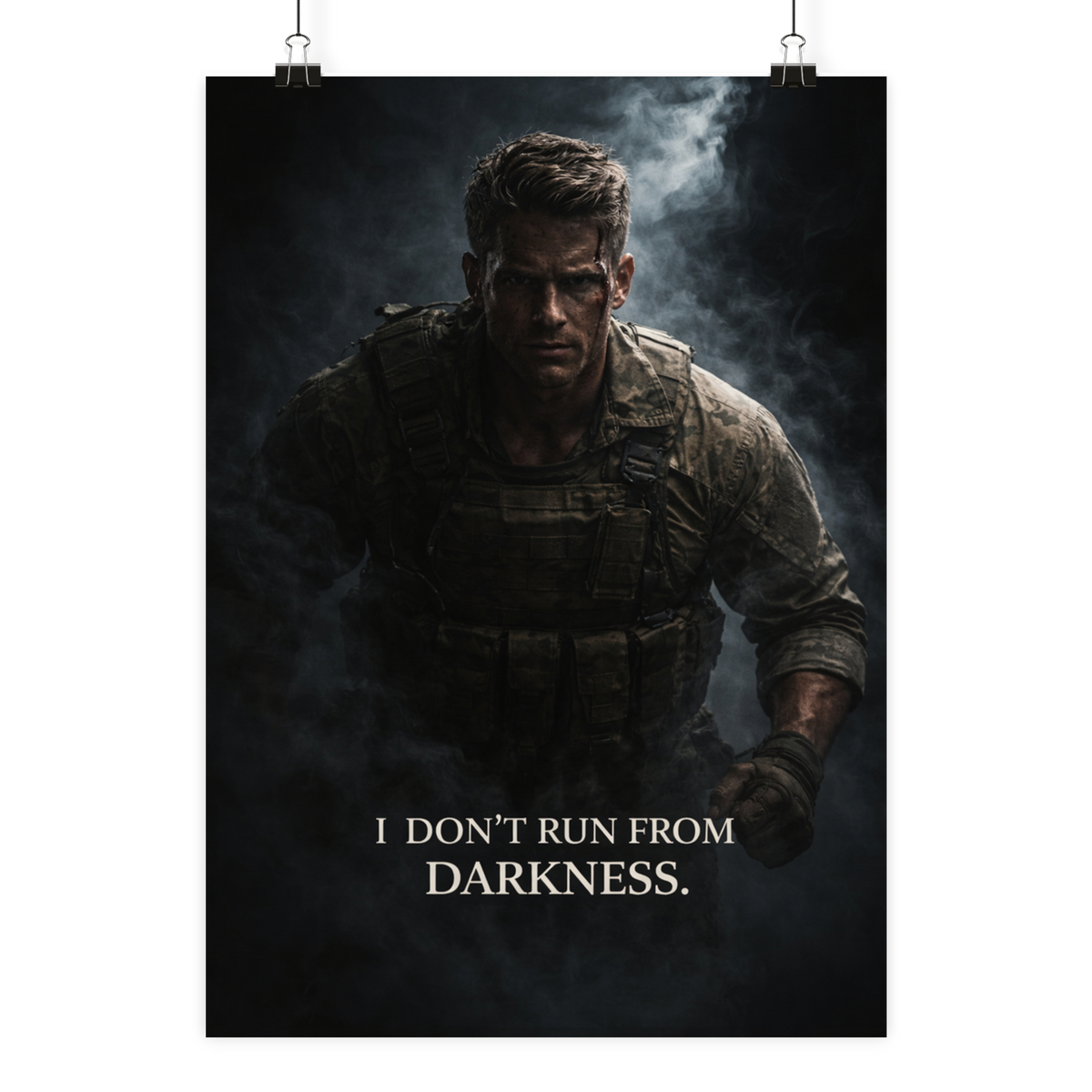 I don´t run from Darkness - Poster Din A1 (hoch) als Airsoft Poster im DIN-Format