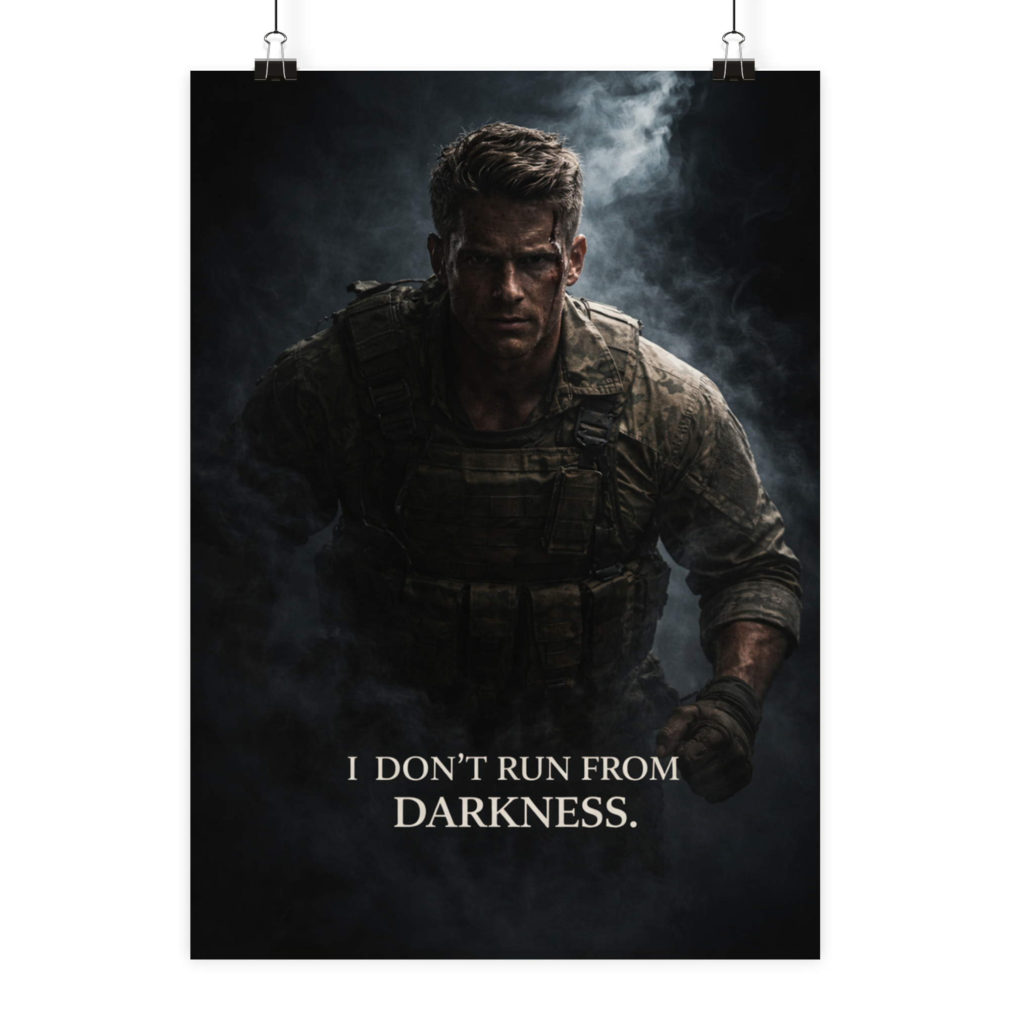 I don´t run from Darkness - Poster Din A1 (hoch) als Airsoft Poster im DIN-Format