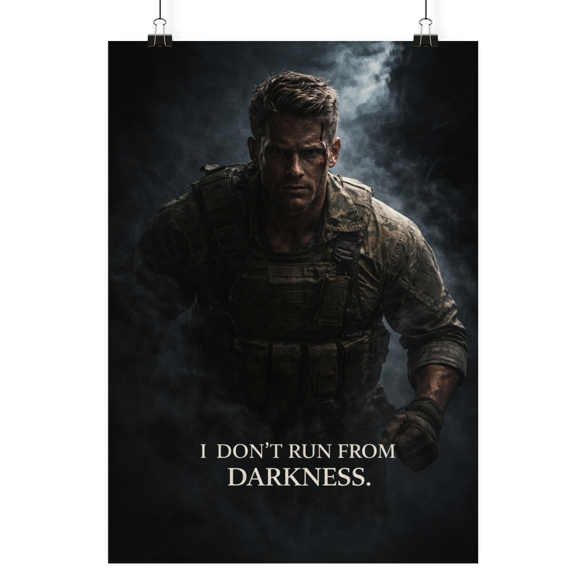 I don´t run from Darkness - Poster Din A3 (hoch) als Airsoft Poster im DIN-Format