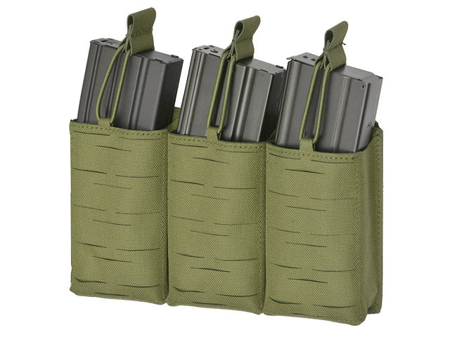 Laser-Cut Panel with 3 AR15 Magazine Pouches - Olive als Airsoft Magazin, Ansicht 2