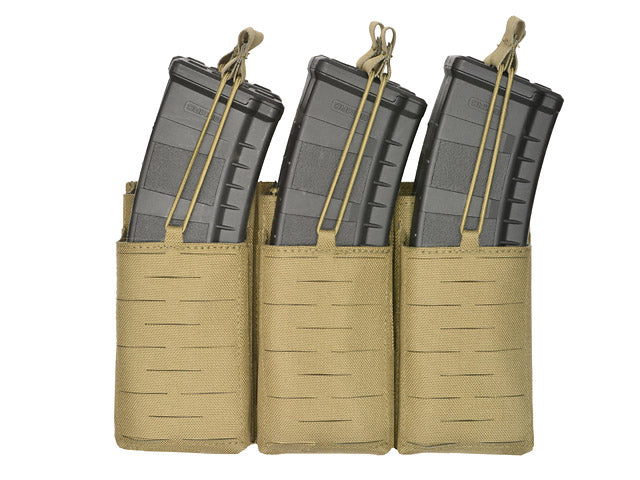 Laser-Cut Panel with 6 AR15/AK Magazine Pouches - Coyote