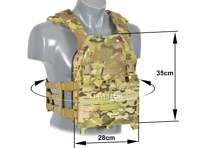 Laser-Cut “Buckle Up" Assault Plate Carrier mit AR15/AK Magazintasche — Multicamo [8Fields] 3