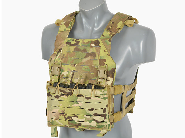 Laser-Cut “Buckle Up" Assault Plate Carrier mit AR15/AK Magazintasche — Multicamo [8Fields] 7