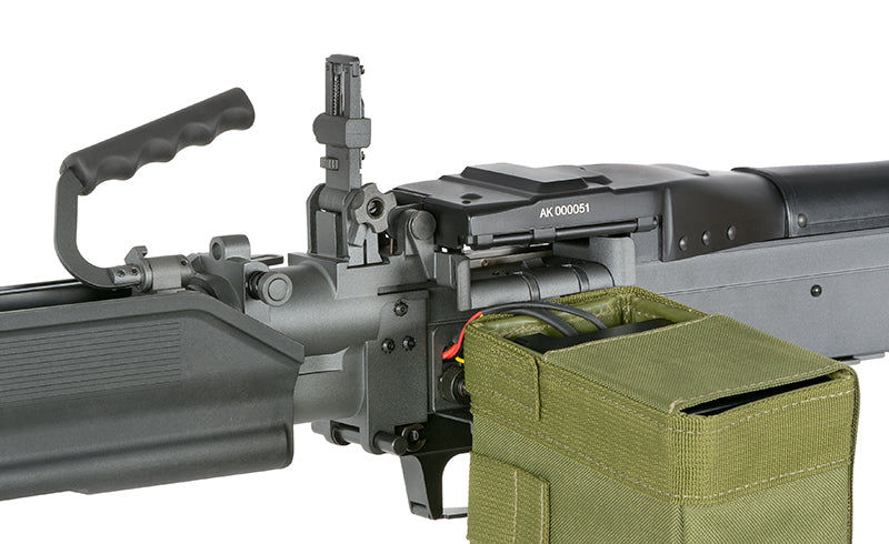 MK43 Mod0 HMG – 0,5J als Airsoft LMG von A&K in Schwarz, Ansicht 9