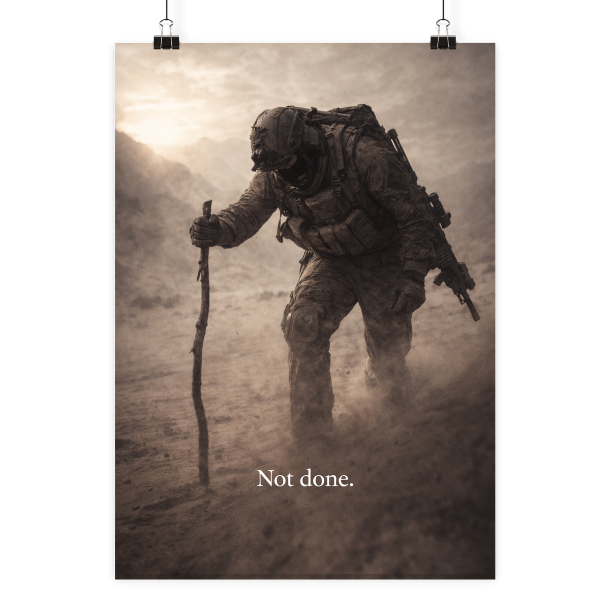Not done. - Poster Din A1 (hoch) als Airsoft Poster im DIN-Format