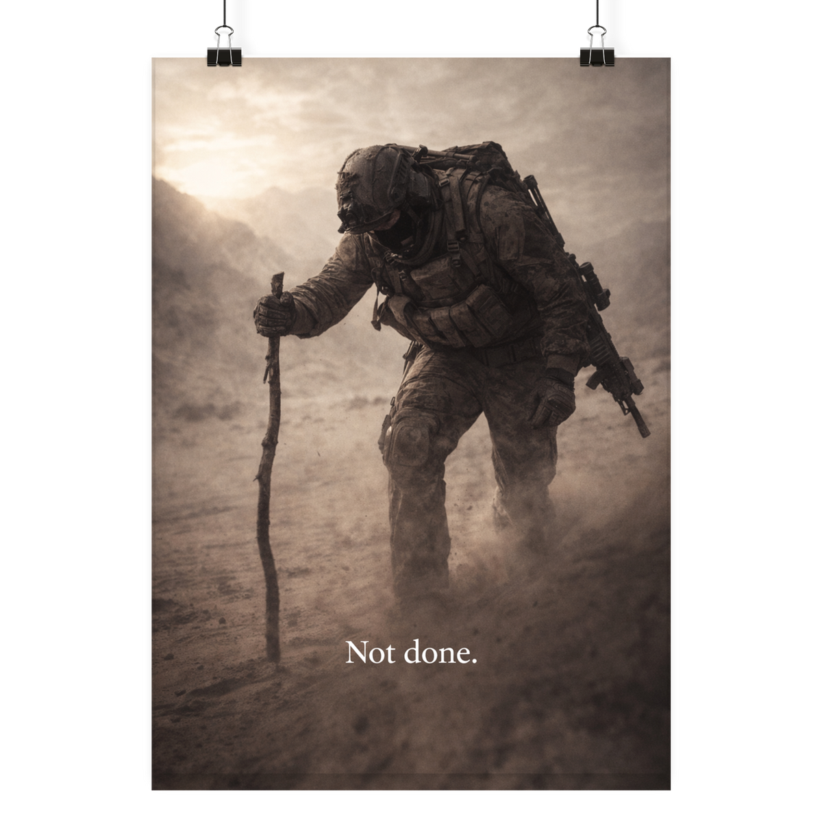 Not done. - Poster Din A3 (hoch) als Airsoft Poster im DIN-Format