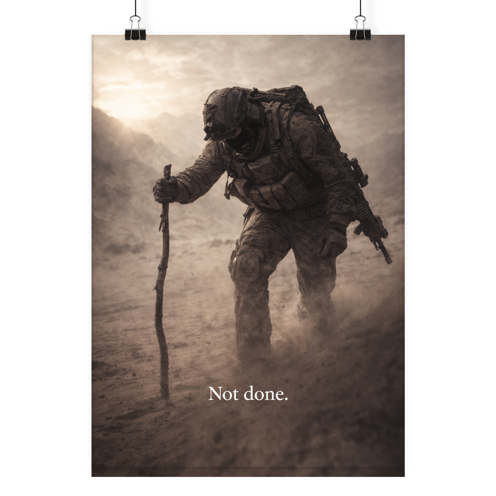 Not done. - Poster Din A3 (hoch) als Airsoft Poster im DIN-Format