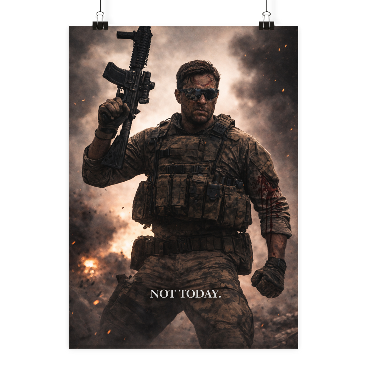 Not Today. - Poster Din A2 (hoch) als Airsoft Poster im DIN-Format