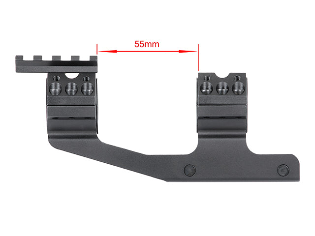 One Piece Scope Mount 25/30 mm Type C als Airsoft Zielfernrohr von PJ in Schwarz, Ansicht 5