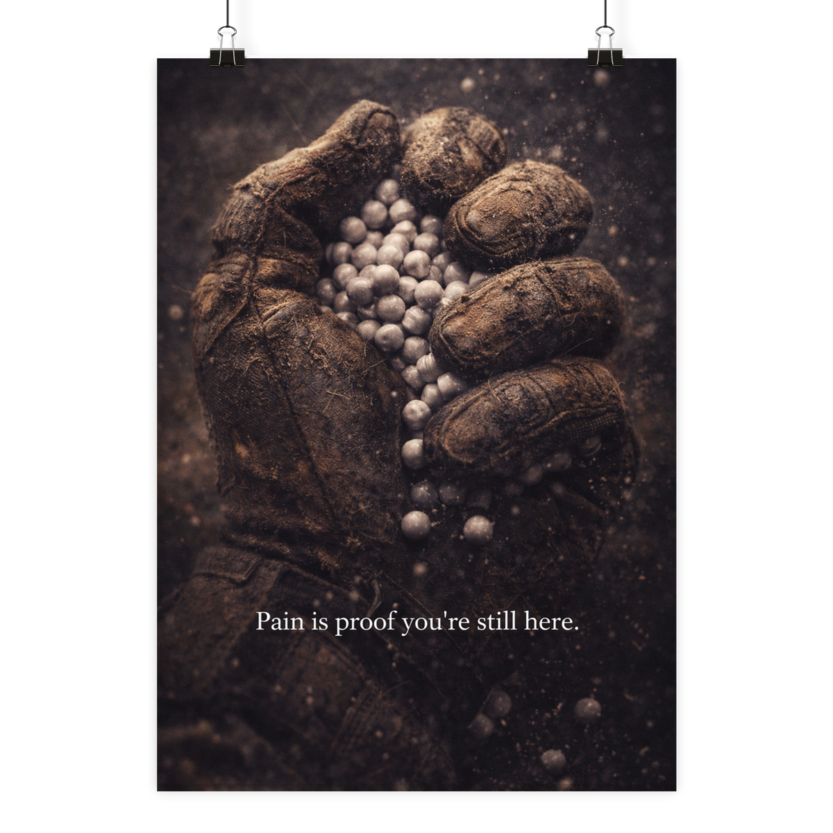 Pain is proof you´re still here - Poster Din A1 (hoch) als Airsoft Poster im DIN-Format