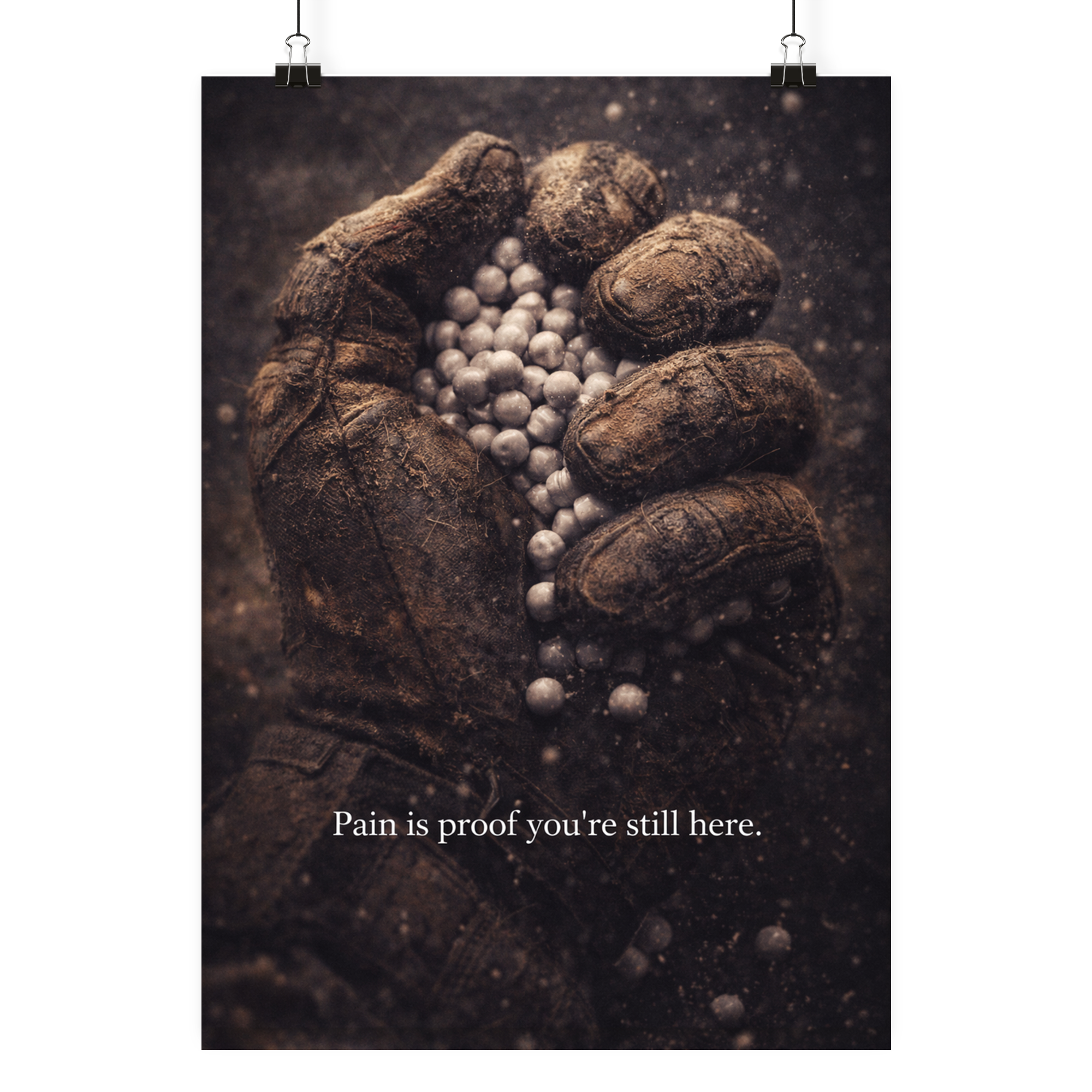 Pain is proof you´re still here - Poster Din A3 (hoch) als Airsoft Poster im DIN-Format