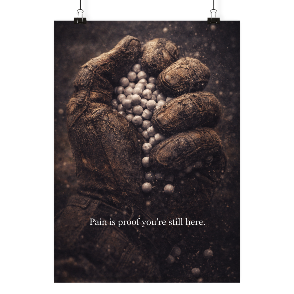 Pain is proof you´re still here - Poster Din A4 (hoch) als Airsoft Poster im DIN-Format
