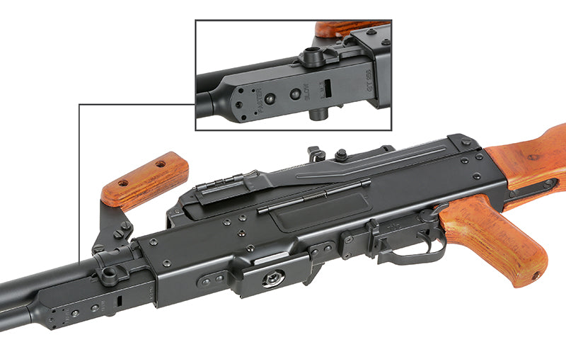 PKM H.M.G. Echtholz – 0,5J als Airsoft LMG von A&K, Ansicht 12