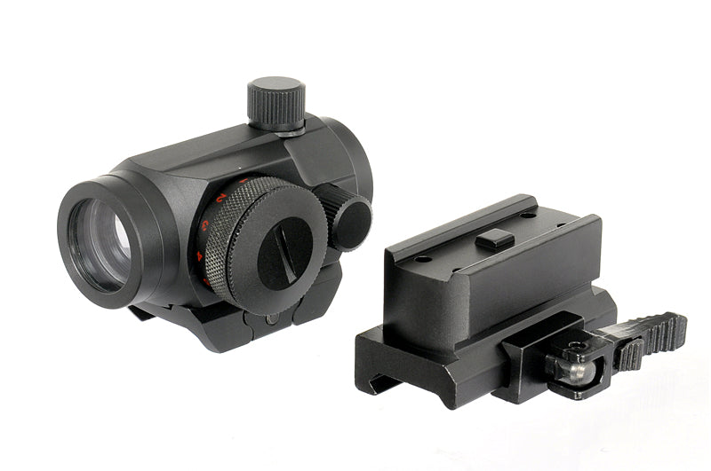 QD Red Dot Sight 1x28 - high/low als Airsoft Red Dot von PCS in Rot, Ansicht 3