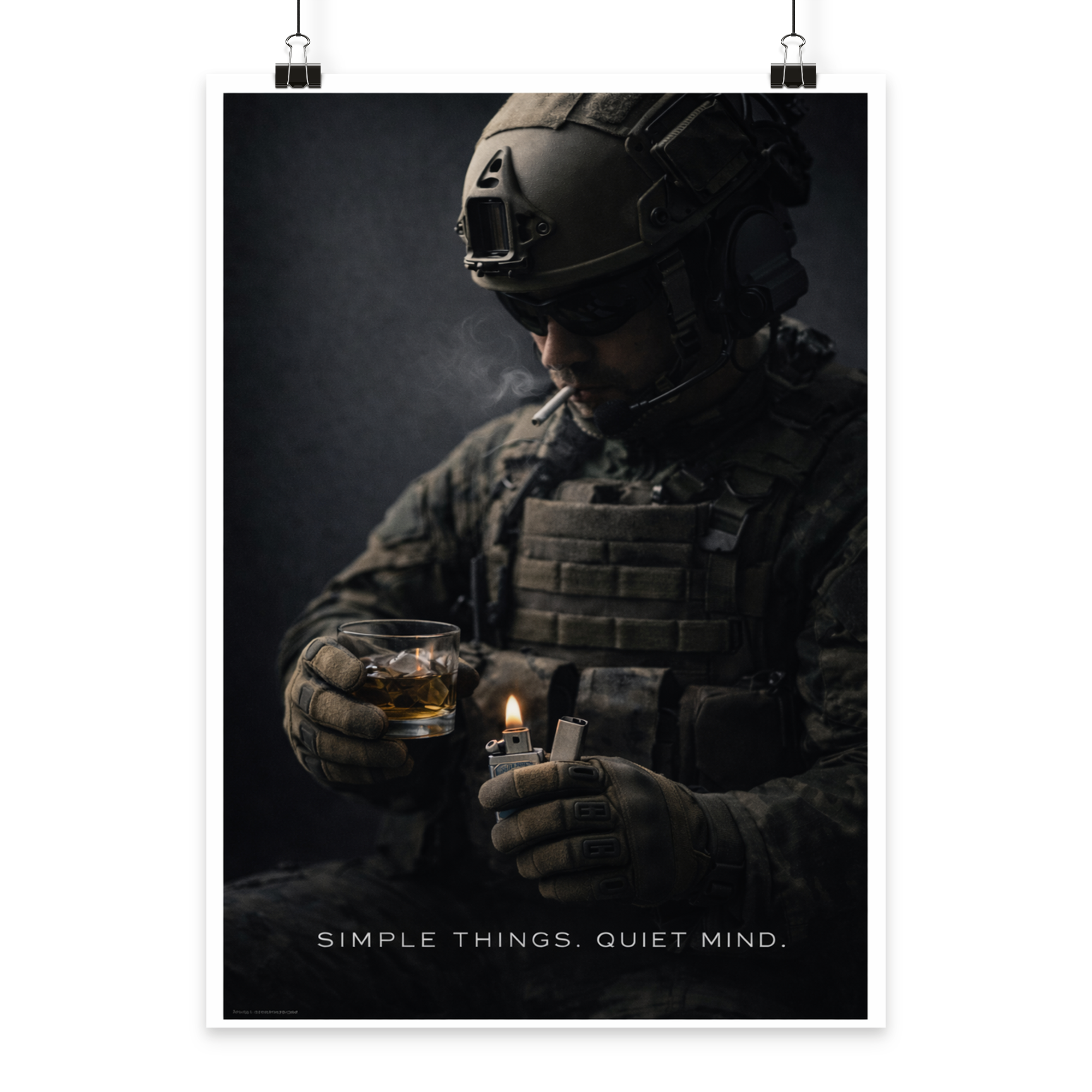 Simple Things. Quiet Mind - Poster Din A1 (hoch) als Airsoft Poster im DIN-Format