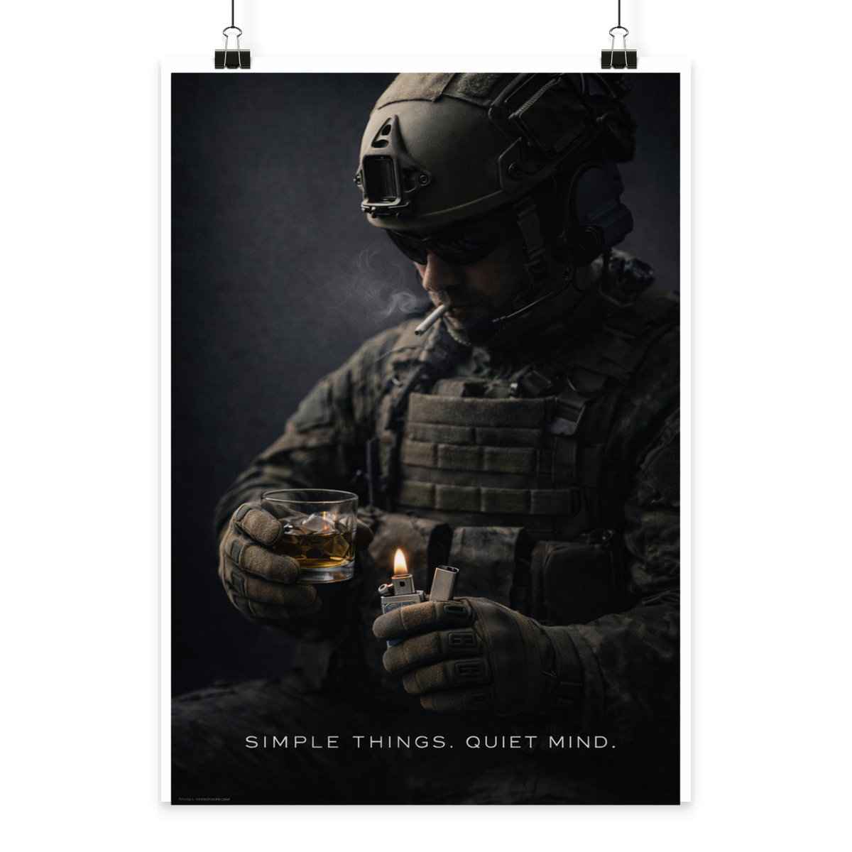 Simple Things. Quiet Mind - Poster Din A3 (hoch) als Airsoft Poster im DIN-Format