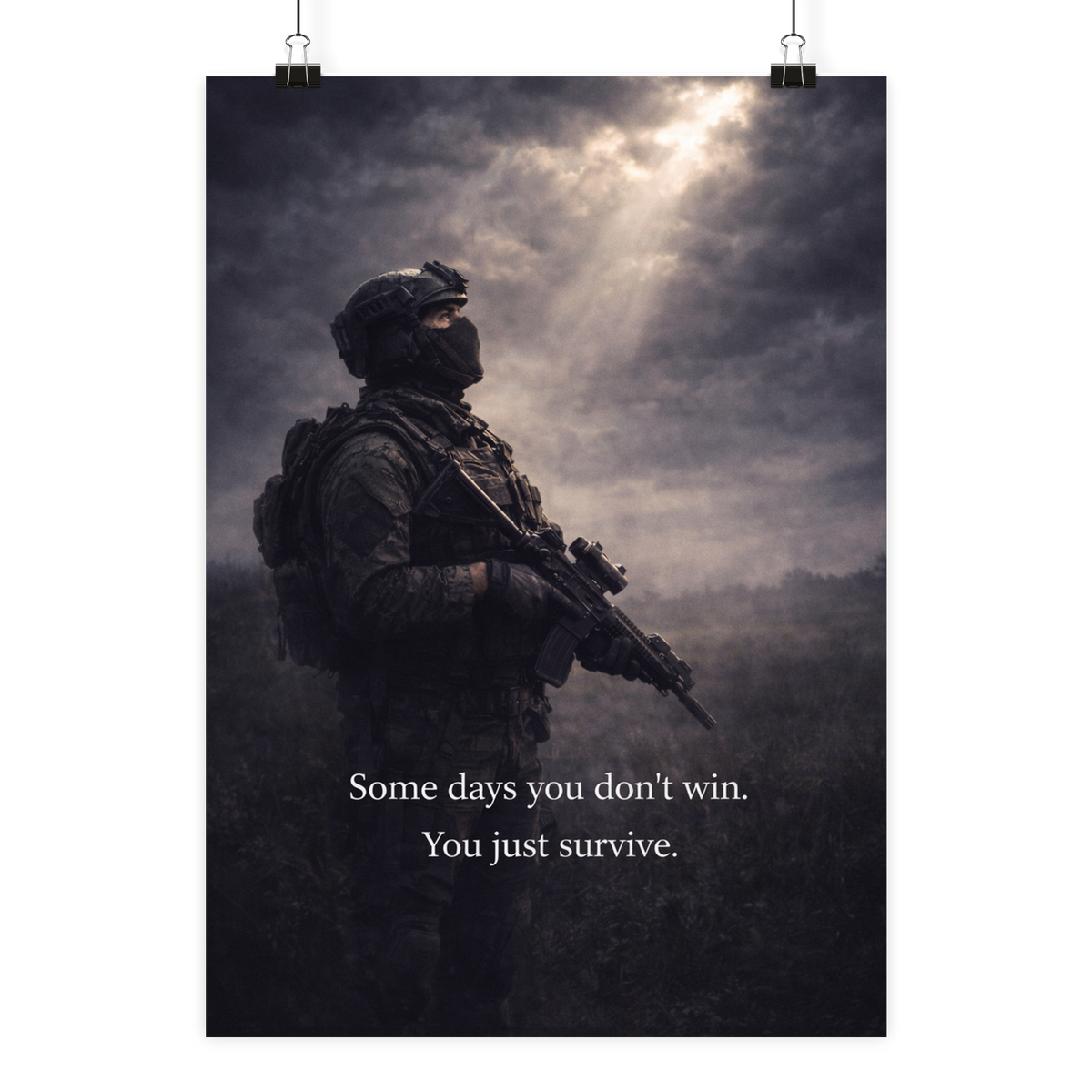 Some days you don´t win - Poster Din A1 (hoch) als Airsoft Poster im DIN-Format