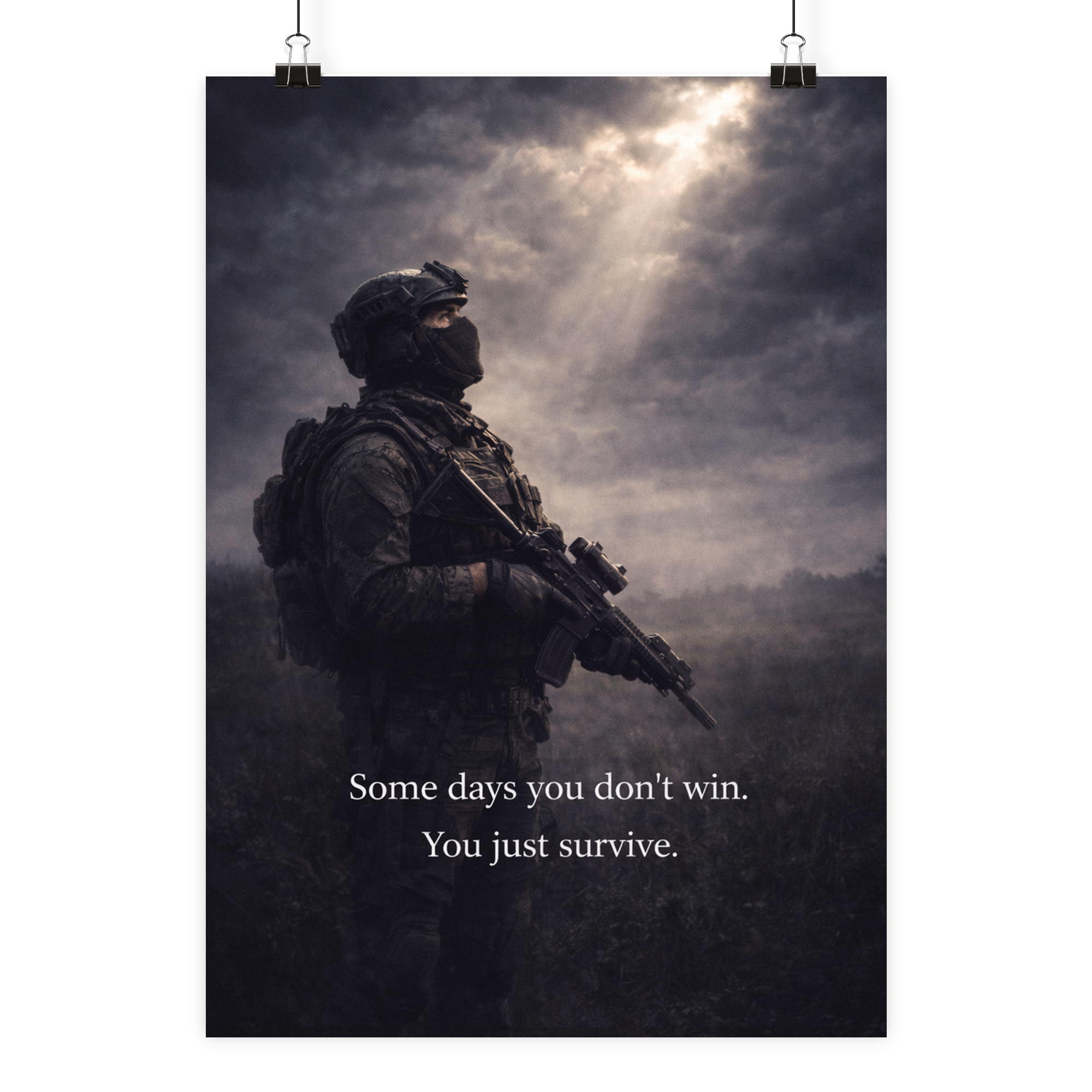 Some days you don´t win - Poster Din A1 (hoch) als Airsoft Poster im DIN-Format