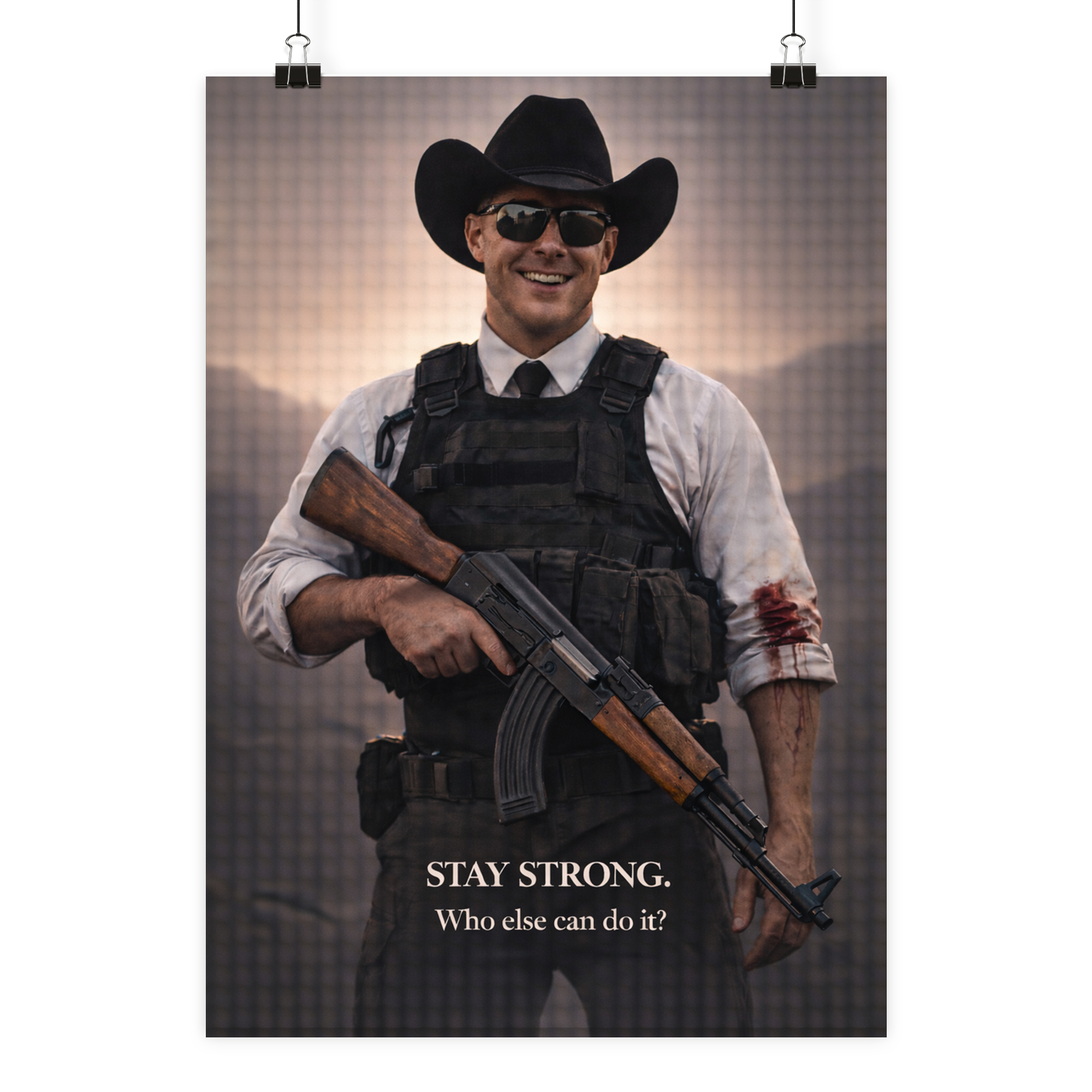 Stay Strong. - Poster Din A1 (hoch) als Airsoft Poster im DIN-Format