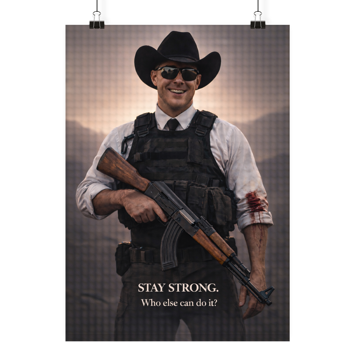 Stay Strong. - Poster Din A4 (hoch) als Airsoft Poster im DIN-Format