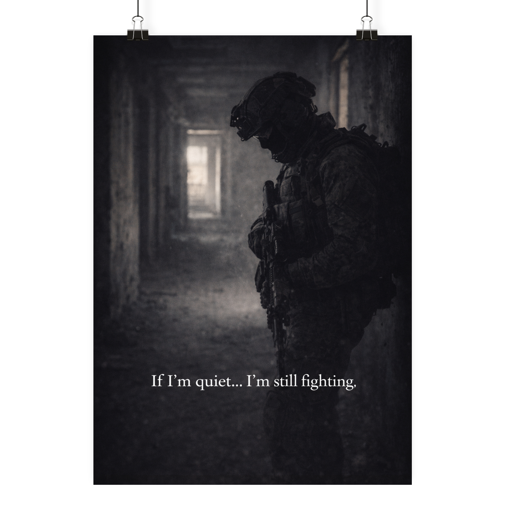 Still fighting - Poster Din A4 (hoch) als Airsoft Poster im DIN-Format