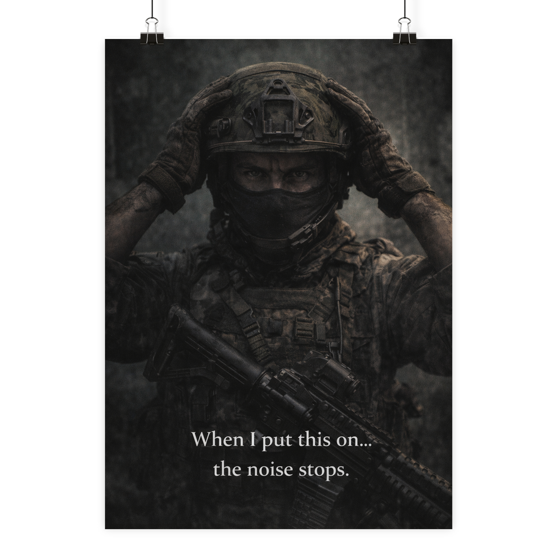 The noise stops. - Poster Din A2 (hoch)
