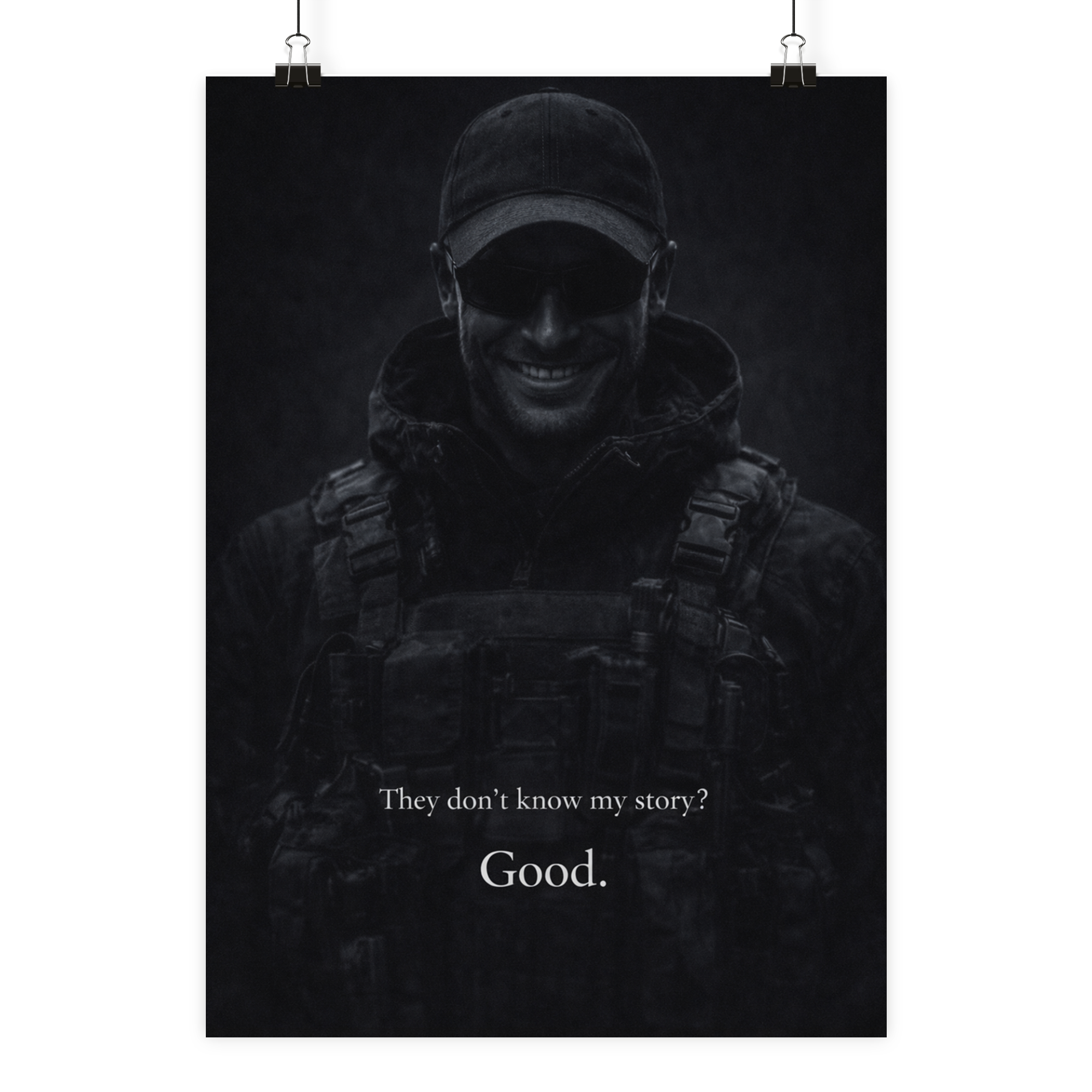 They don´t know my story ? Good - Poster Din A2 (hoch) als Airsoft Poster im DIN-Format
