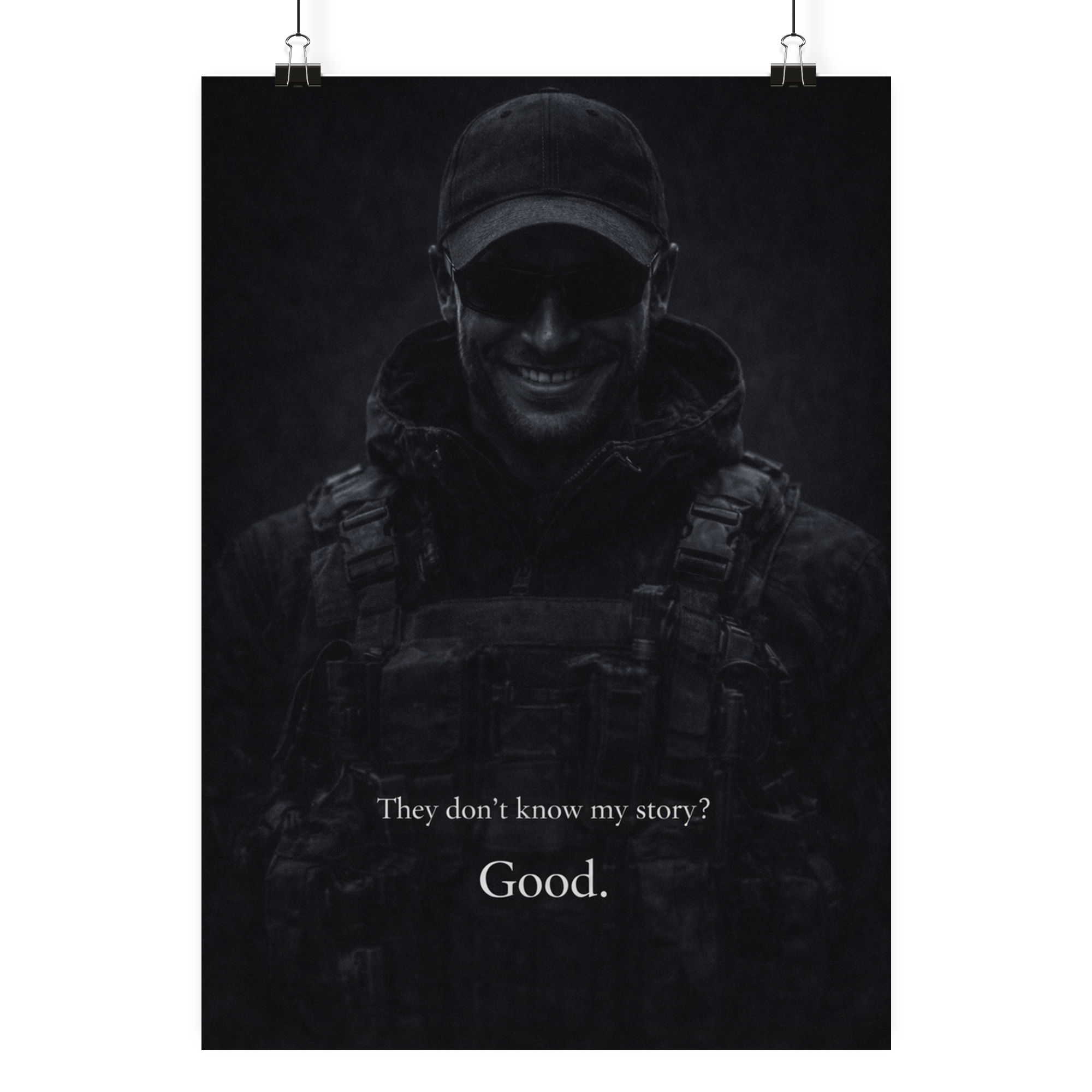 They don´t know my story ? Good - Poster Din A3 (hoch) als Airsoft Poster im DIN-Format