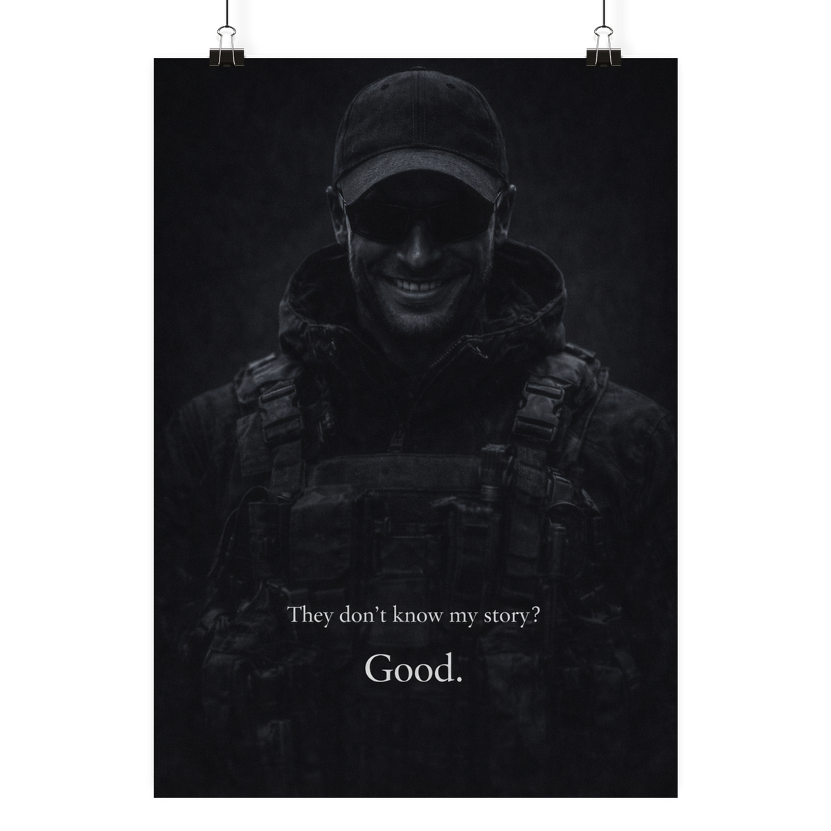 They don´t know my story ? Good - Poster Din A4 (hoch) als Airsoft Poster im DIN-Format