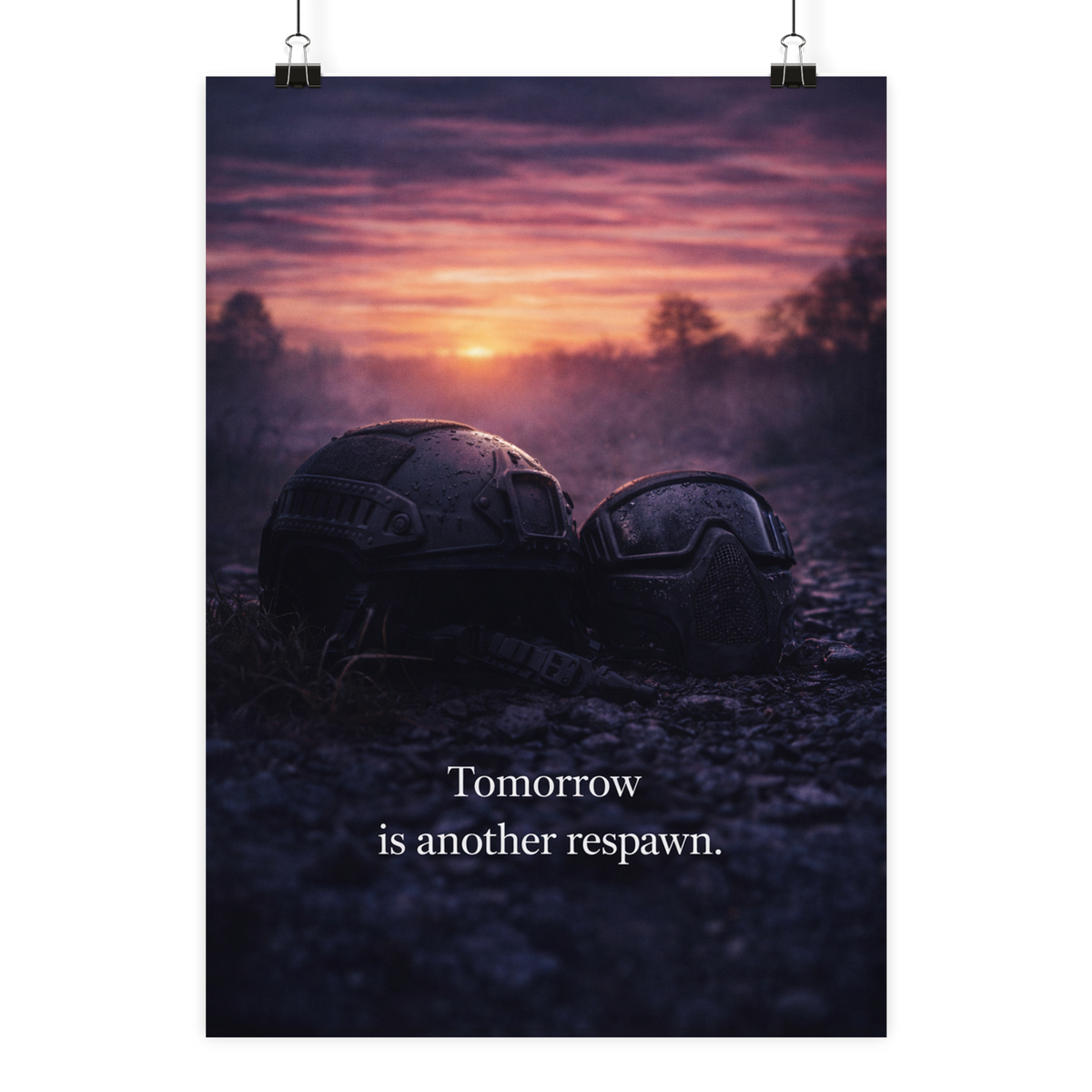 Tomorrow is another respawn. - Poster Din A1 (hoch) als Airsoft Poster im DIN-Format
